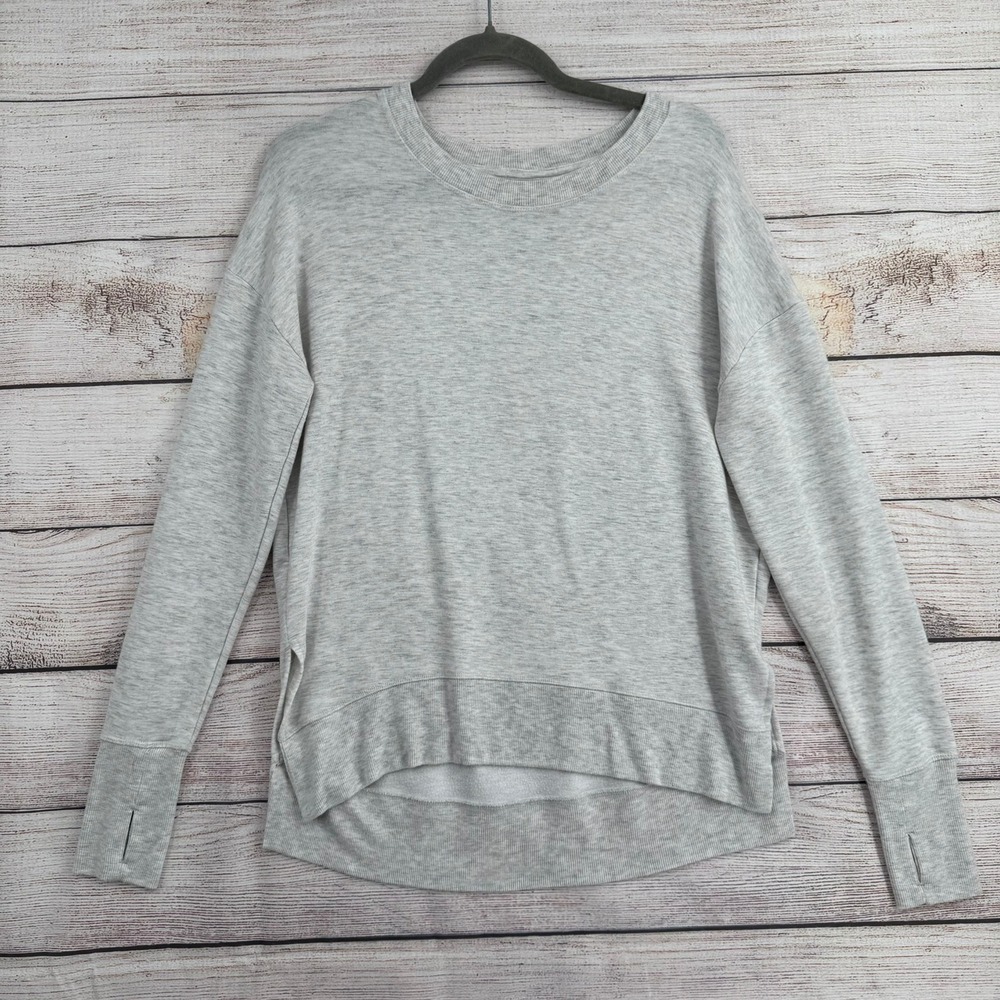 Athleta Purist Sweatshirt Women XS Grey Thumbhole High Low 870422